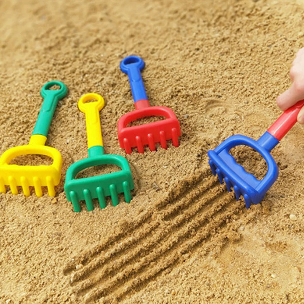 

8 Pcs Toy Summer Sand Rake Toddler Toys Beach For Toddlers Age 3-5 Plastic Baby Kids Playing