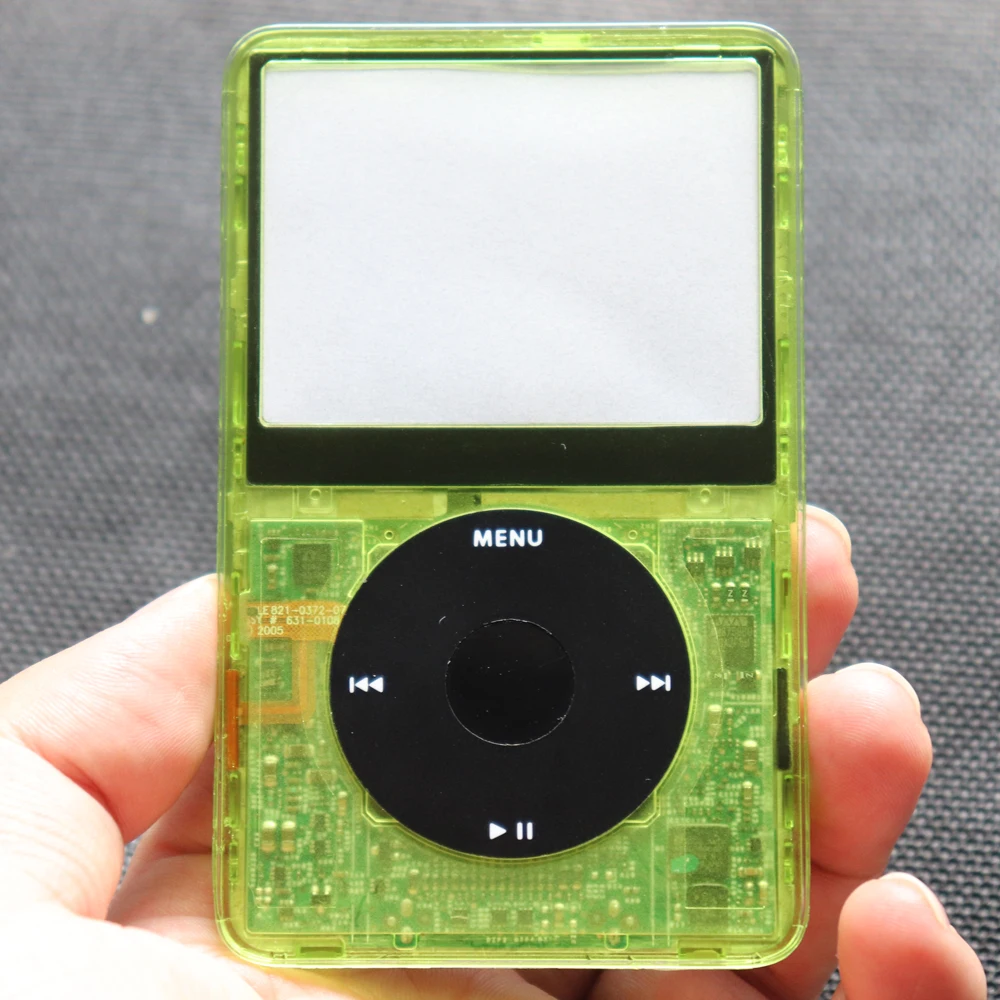 Transparente Frontplatte mit Mittelknopf für iPod Video 5. Generation 30GB 60GB 5.5. Generation 30GB 80GB Kunststoffgehäuse – Detail 5