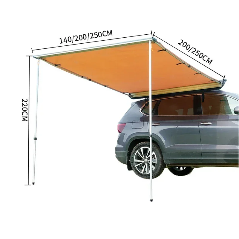 Car Side Awning Four Seasons Universal Outdoor Skylight Side Tent Suitable for Self-Driving Camping Waterproof Sunscreen