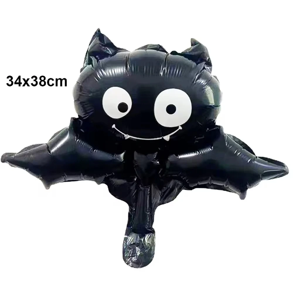 5 pçs balões de folha de halloween bat mylar balões bonito preto morcego balão festa de halloween adereços decoração para casa suprimentos crianças