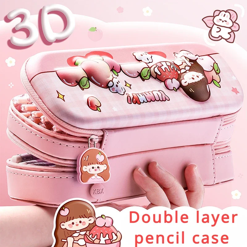 

3D Pencil Case for Boys,new Popular Pencil Case for Girls,double-layer Large Capacity School Pencil Cases Kawaii School Supplies