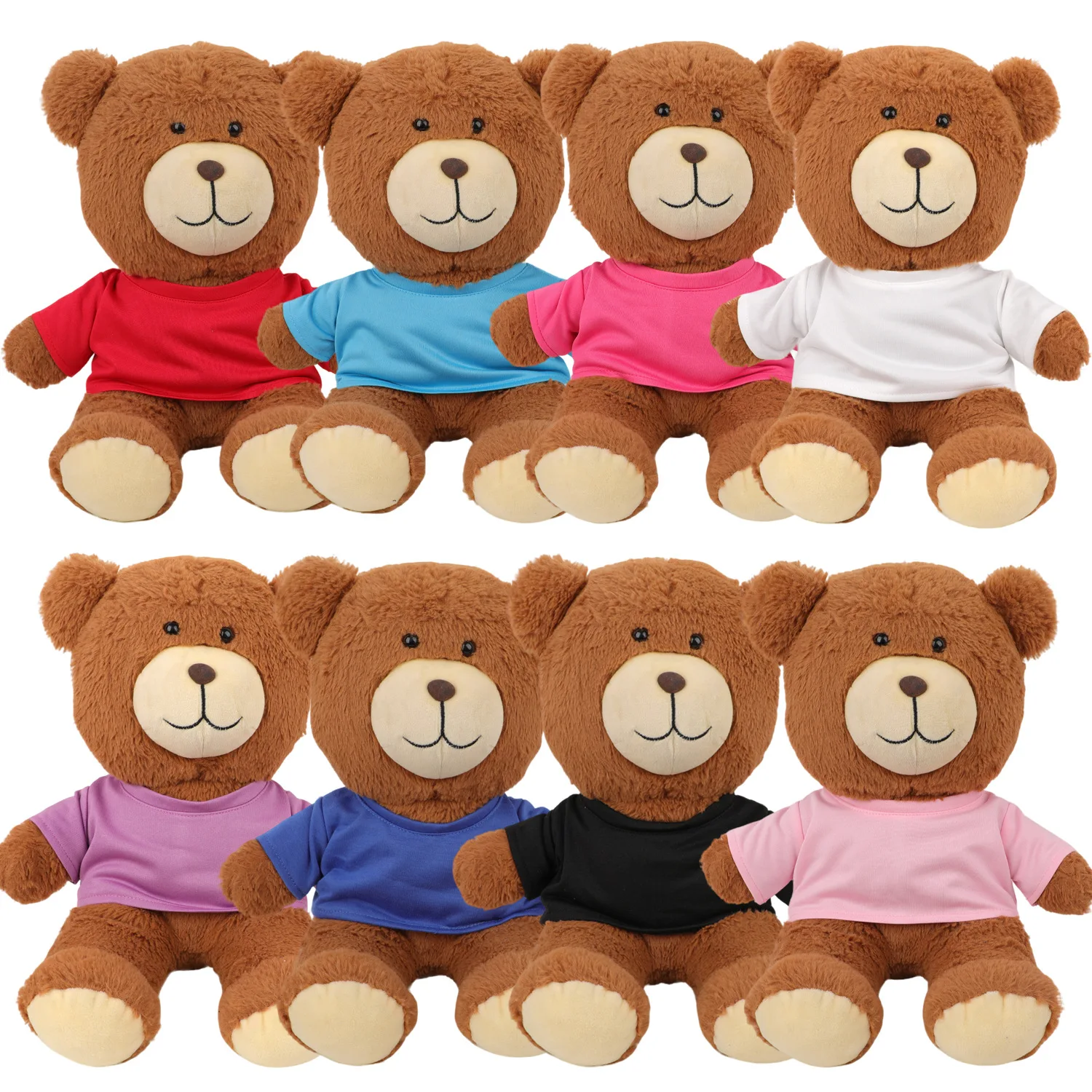16-Zoll-Plüsch-Teddybär, Puppenkleidung, Pullover, Lena Bear, einfarbiges T-Shirt, Teddybär, süßer Bär, Dekorationskleidung