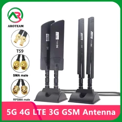 2*2 kablo Enhance RP SMA 5G 4G LTE 3G GSM tam bant yüksek kazanç 22dbi Omni WiFi sinyal geliştirmek için 600 ~ 6000Mhz yönlendirici anten