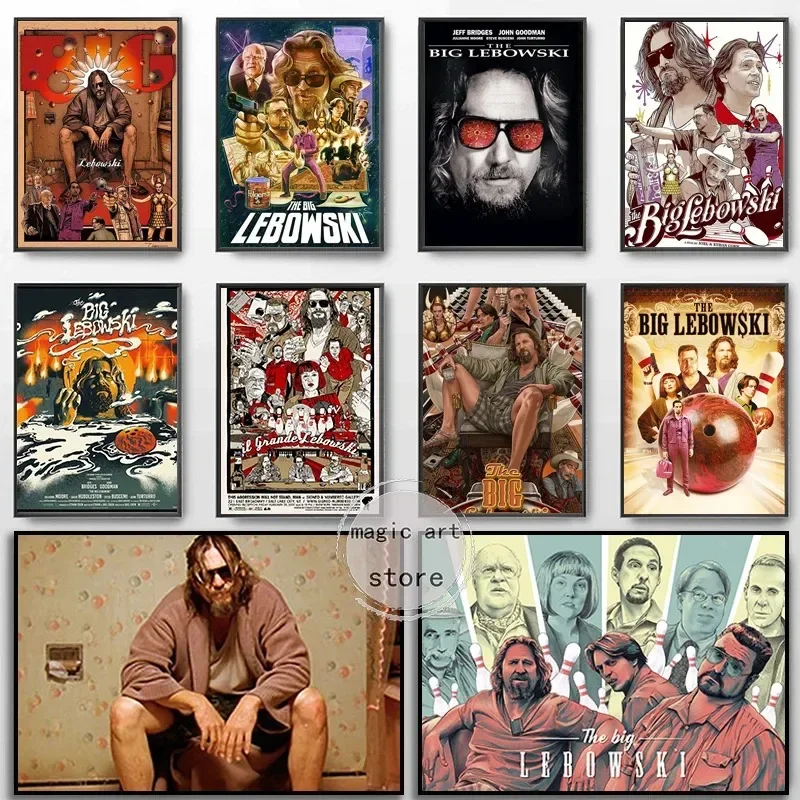 The Big Lebowski The Dude فيلم كوميدي مضحك الحمام المشهد الملصقات قماش اللوحة الحديثة غرفة المعيشة المنزلي غرفة نوم الديكور