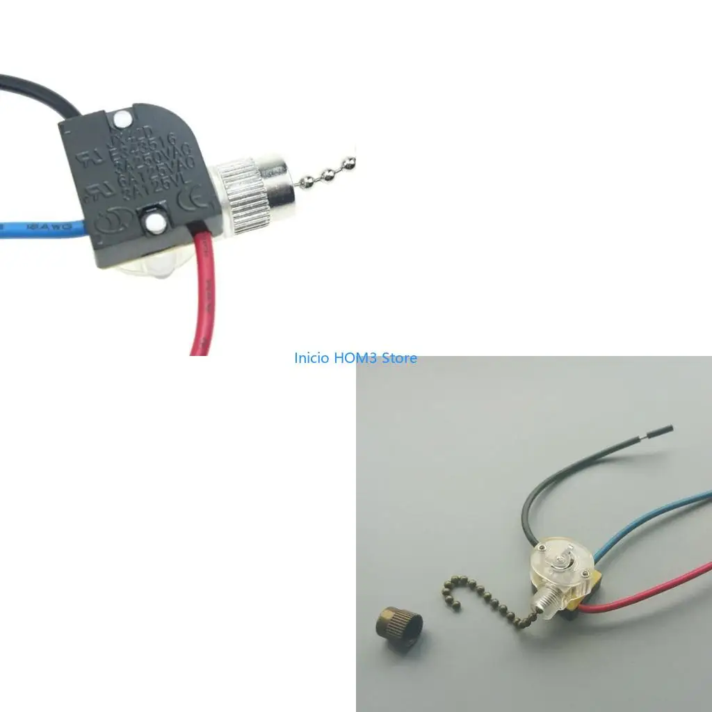 A5YD 3 Wires Pull Chain Switchs Fan Light Switchs Ceiling Fan Switchs Replacement