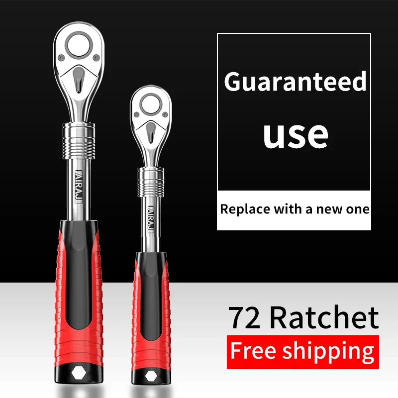 Straight handle 24 tooth ratchet wrench, automotive repair, metal processing, bi-directional ratchet tool