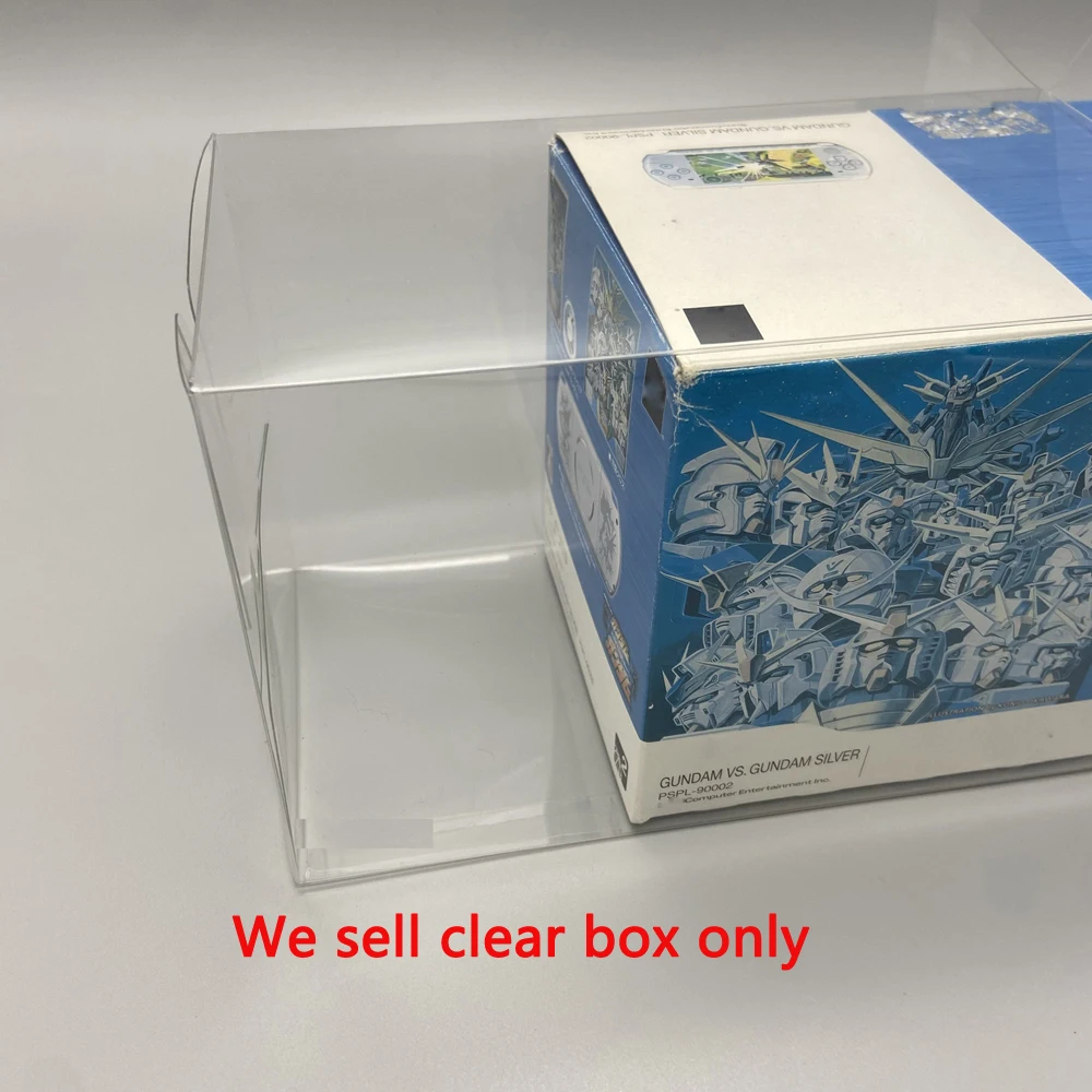 100PCS Transparent  PET  plastic cover   For  PSP3000 GUNDAM  Japanese version   limited edition storage display collection box