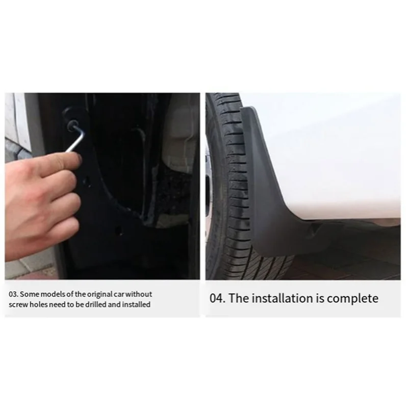 

Practical 4 PCS Wheel Mudguard For Great Wall Haval F7 2024- Splash-Proof Protector Cover Splash Fender Guard With 8 Screws