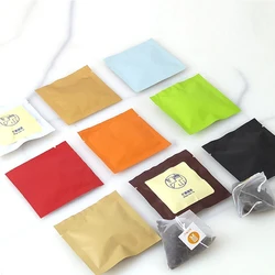 Matte Color 2-4g Heat Sealable Powder Tea Liquid Food Storage Flat Pouches Open Top Pure Aluminum Foil Package Bags 8x8cm