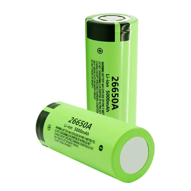 26650A 3.7V 5000mAh Battery High Capacity 26650 Power Battery Lithium Ion Rechargeable Battery for Toy Flashlight