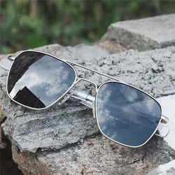 Retro Sunglasses Men Metal Frame Polarized Lens Sun Glasses Male Classic Driving Pilot Brand Design Anti-Glare Sunglass UV400