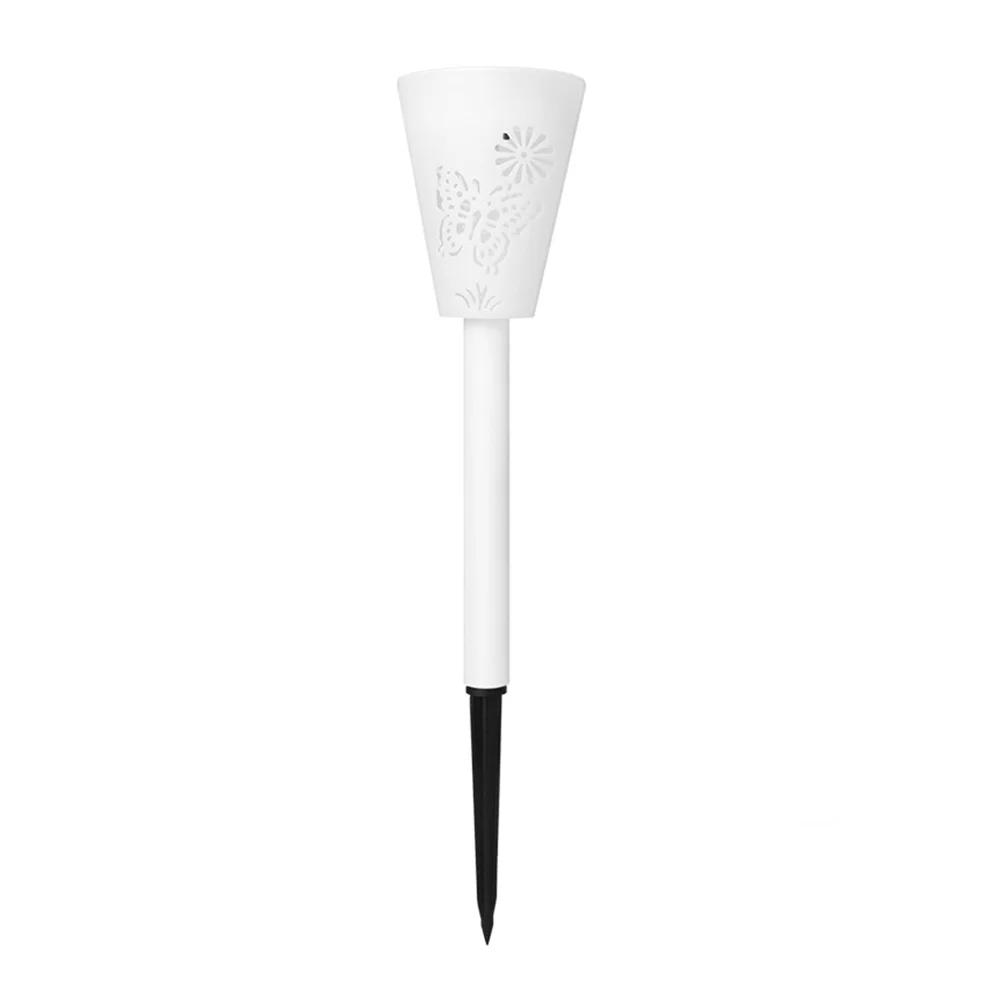 

Solar Lawn Light Outdoor Stake Yard Garden Ornaments 2 Modes White Colorful Hollow Durable Plastic Decorative