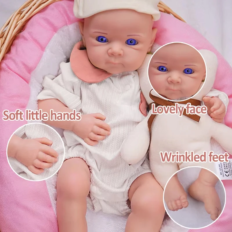 ตุ๊กตา Reborn เหมือนจริง - 19.69 นิ้ว (ประมาณ 50 เซนติเมตร) ทำจากซิลิโคนทั้งตัว ทารกแรกเกิด พร้อมเส้นเลือดที่สมจริงและท่าทางการนอนหลับ