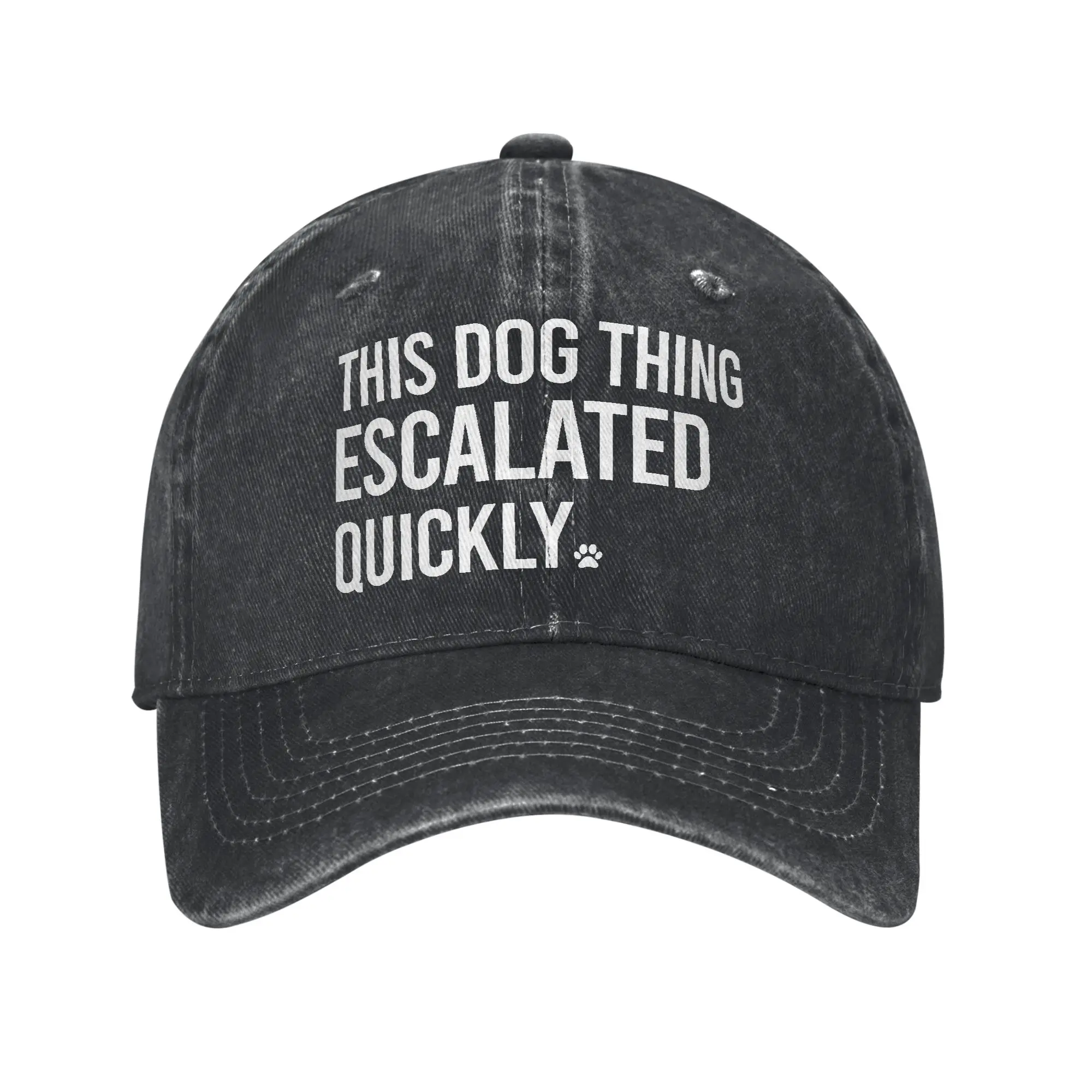 This Dog Thing Escalated Quickly Funny Dog Lovers Dog Cap Novelty Baseball Cap Hats Visor Protection Snapback Cotton tops gorras