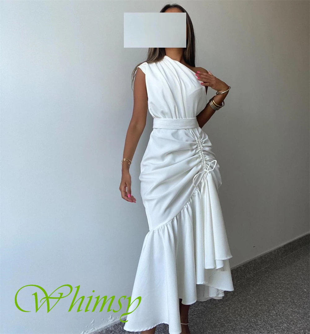 تخصيص بسيط جيرسي حورية البحر مساء اللباس حساسة واحد الكتف حفلة موسيقية فساتين رسمية بلا أكمام فساتين المناسبات الخاصة