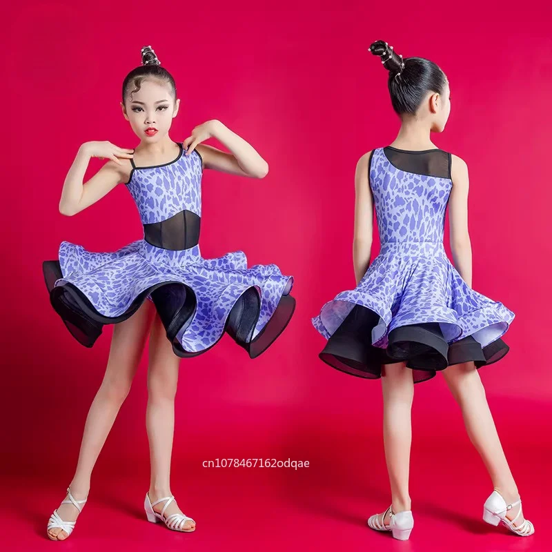 children's-latin-dance-practice-clothes-summer-internet-celebrity-leopard-print-split-suspender-performance-clothes-professional