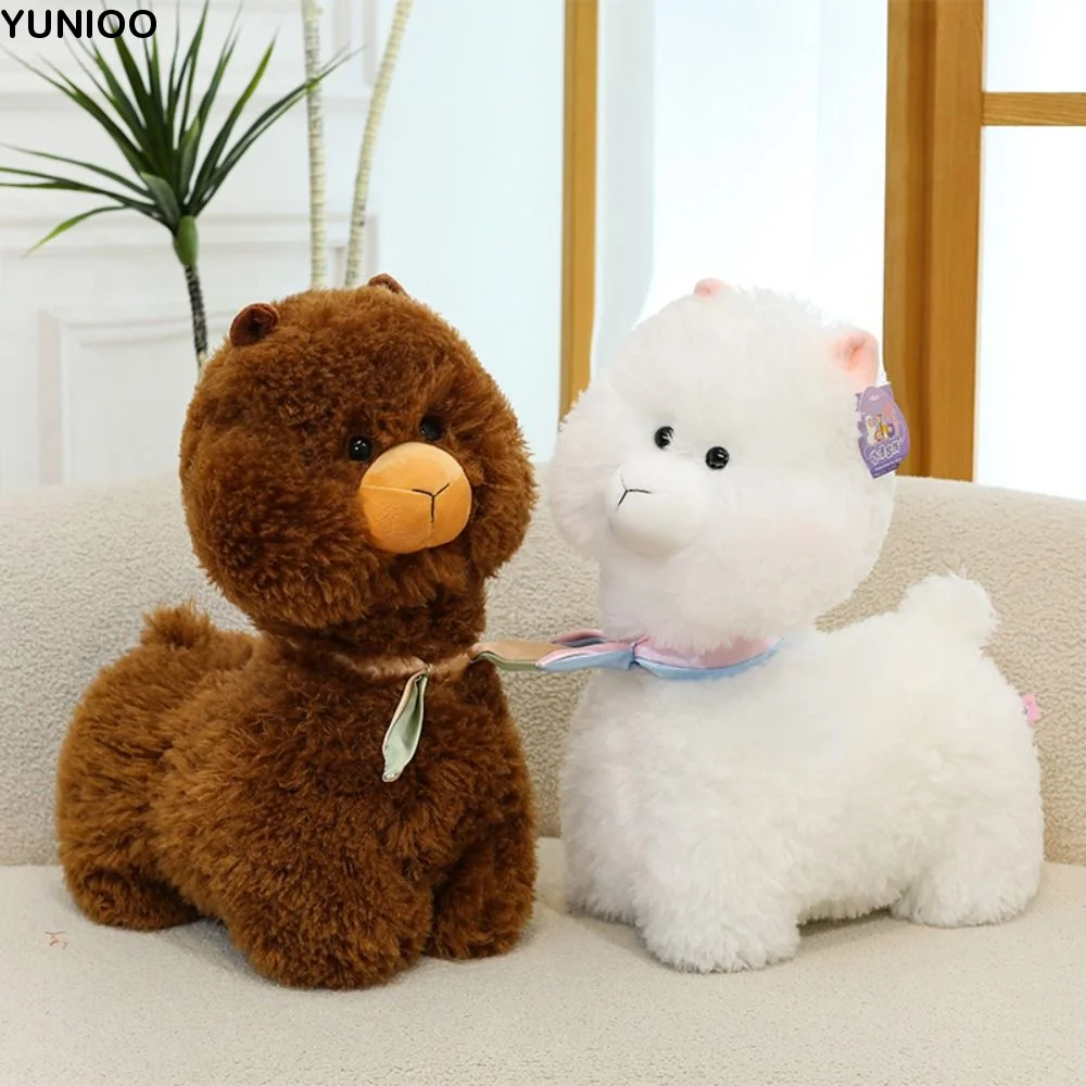 

Creative Chubby Face Alpaca Plush Toys Soft Fluffy Plush Llama Dolls Collection PP Cotton Animals Stuffed Toys Children Toys