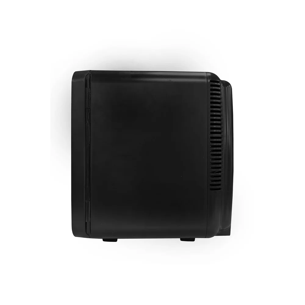 Portable Mini Fridge Cooler 10L 15 Can Capacity Black Stainless Steel Stylish Design Whisper Quiet Thermoelectric Cooling