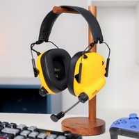 James Donkey 008 Tactical Master Pilot Headphone Desert Yellow Noise Reduction Monitor Headband Foldable Wired Gaming Headset