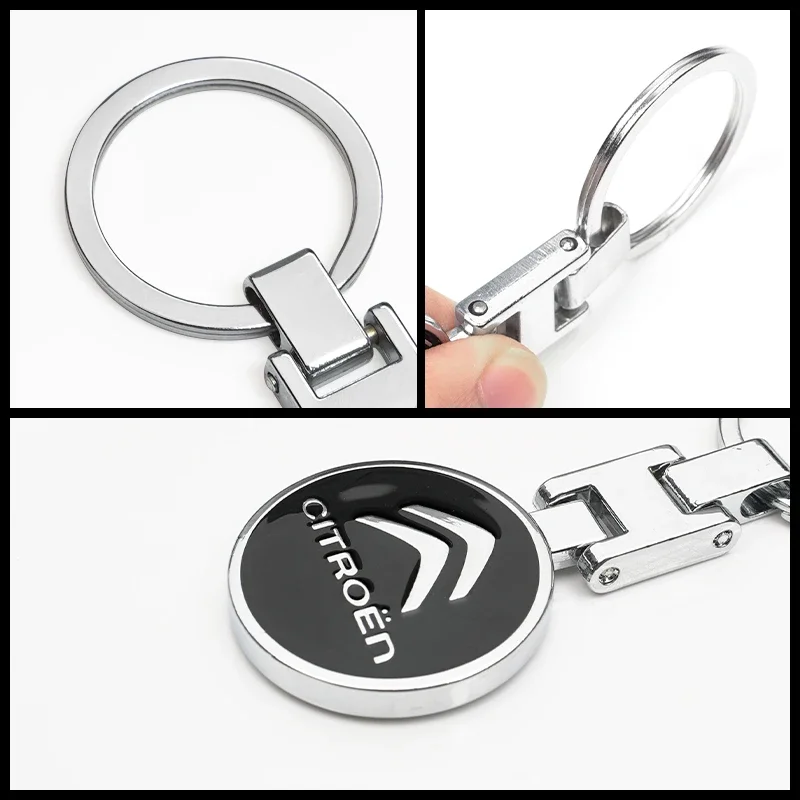 Car Stickers Zinc Alloy Key Ring Keychain Car Logo Accessories For Citroen C1 DS3 C2 C3 Vts C4 Saxo C4L C5 C6 C8 Xsara C3-XR Pic - view 5
