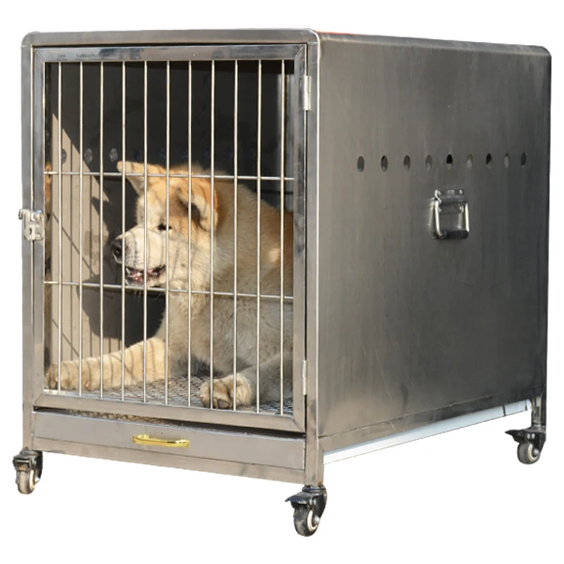 

Customized Daniel Air Box Stainless Steel Pet Transport Cage Dog Cage Car Cage Out Small Medium Large Dog