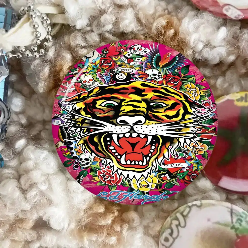 Fashion Brand E-Ed H-Hardy 58mm Animals Funny Brooches Badge Backpack Clothes Gift Accessory view 4