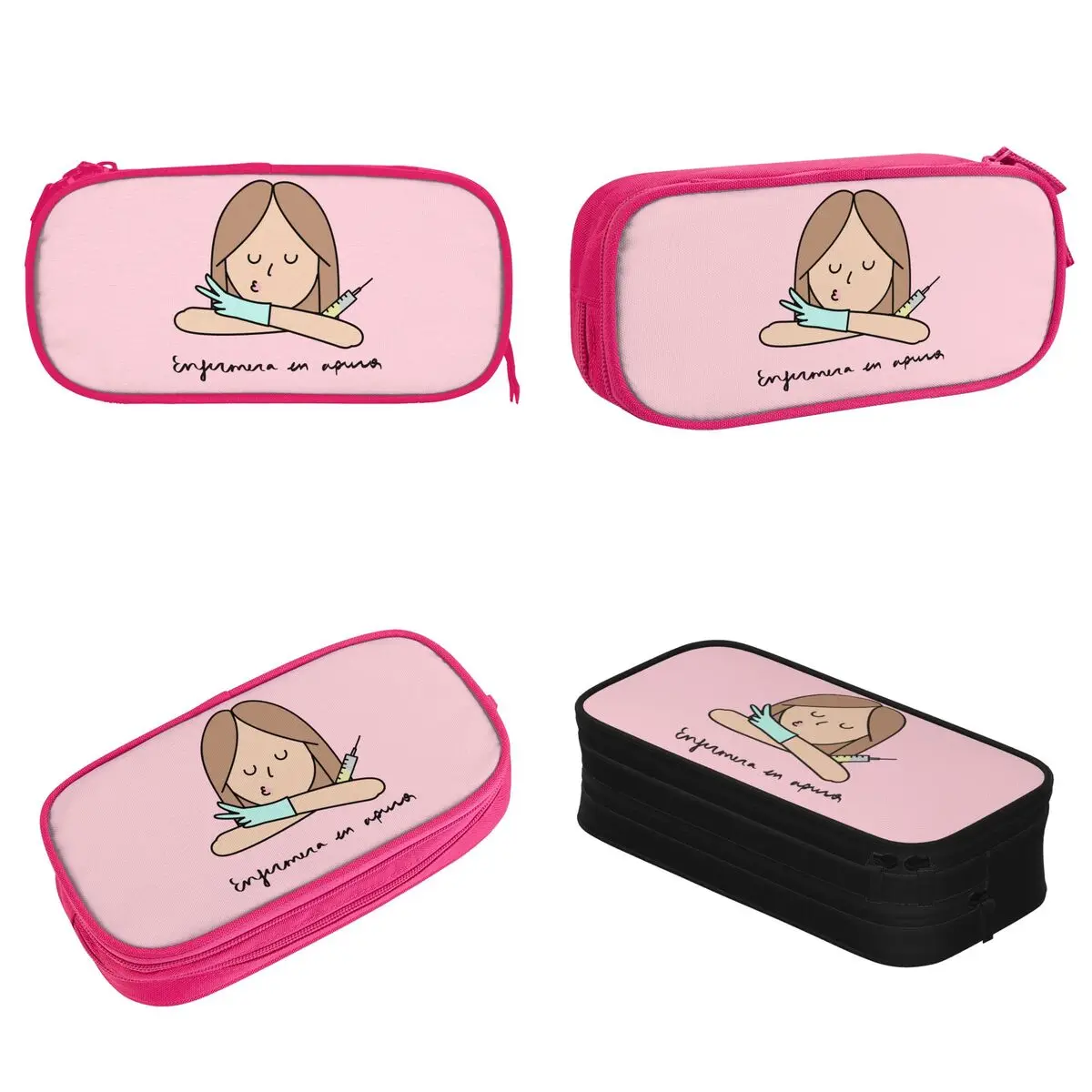 Fun Doctor Nurse Medical Pencil Case Enfermera En Apuros Pencil Pouch Pen Holder Large Storage Bags Cosmetic Stationery