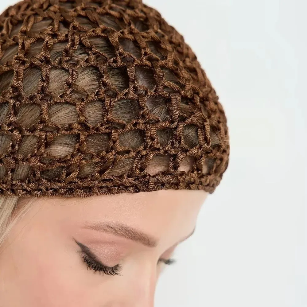 Simple Breathable Hair Net Cap Crochet Cap Comfortable Wig Caps Hollowout Mesh Hijab Caps Sleeping