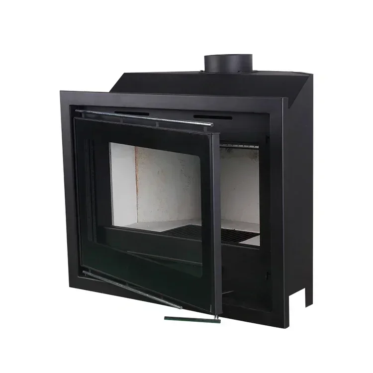 Indoor Wood Burning Stove Cassette Wall Insert Fire Heater Efficient Home Wood-Burning Fireplace for Heating