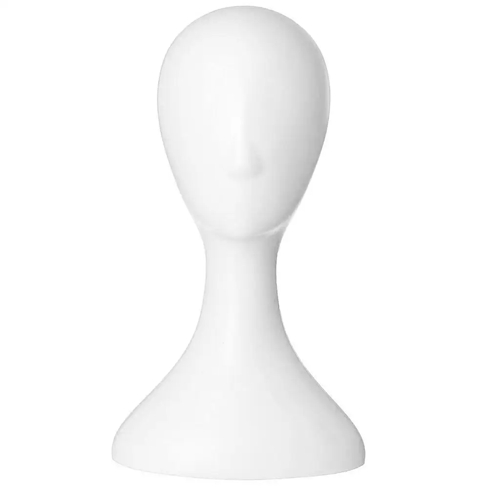 Head Model Fadeless Smooth Surface Plastic Abstract Mannequin Head Wig Hair Display Stand Professional Polystyrene