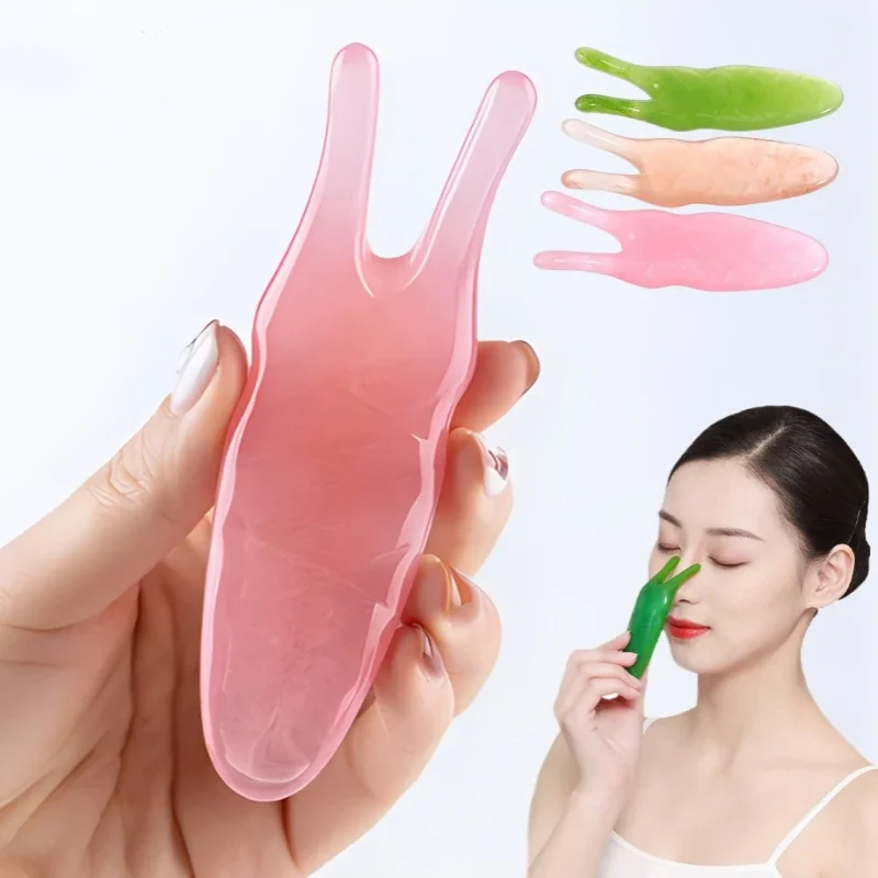 1PCS Natural Jade Nose Shaper Nose Facial Massage Nose Lifter Jade Therapy Massage Tool Beauty Tools Guasha Jade Stick Skin Care