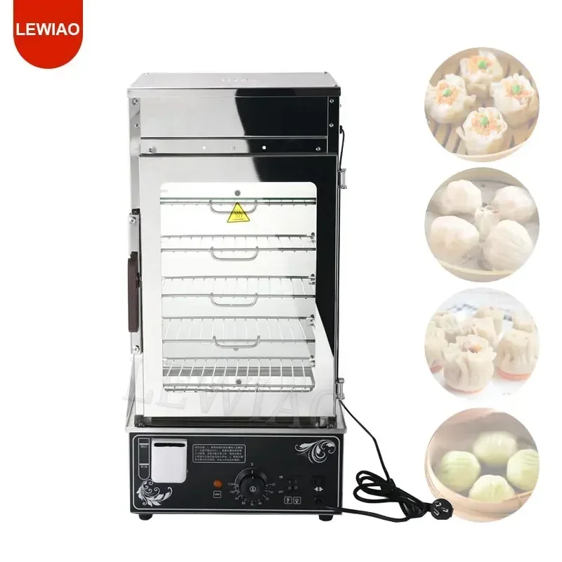 

Electric Bun Steamer Commercial Stainless Steel Warmer Cabinet Food Steam Machine Heat Home Vertical Proceessor