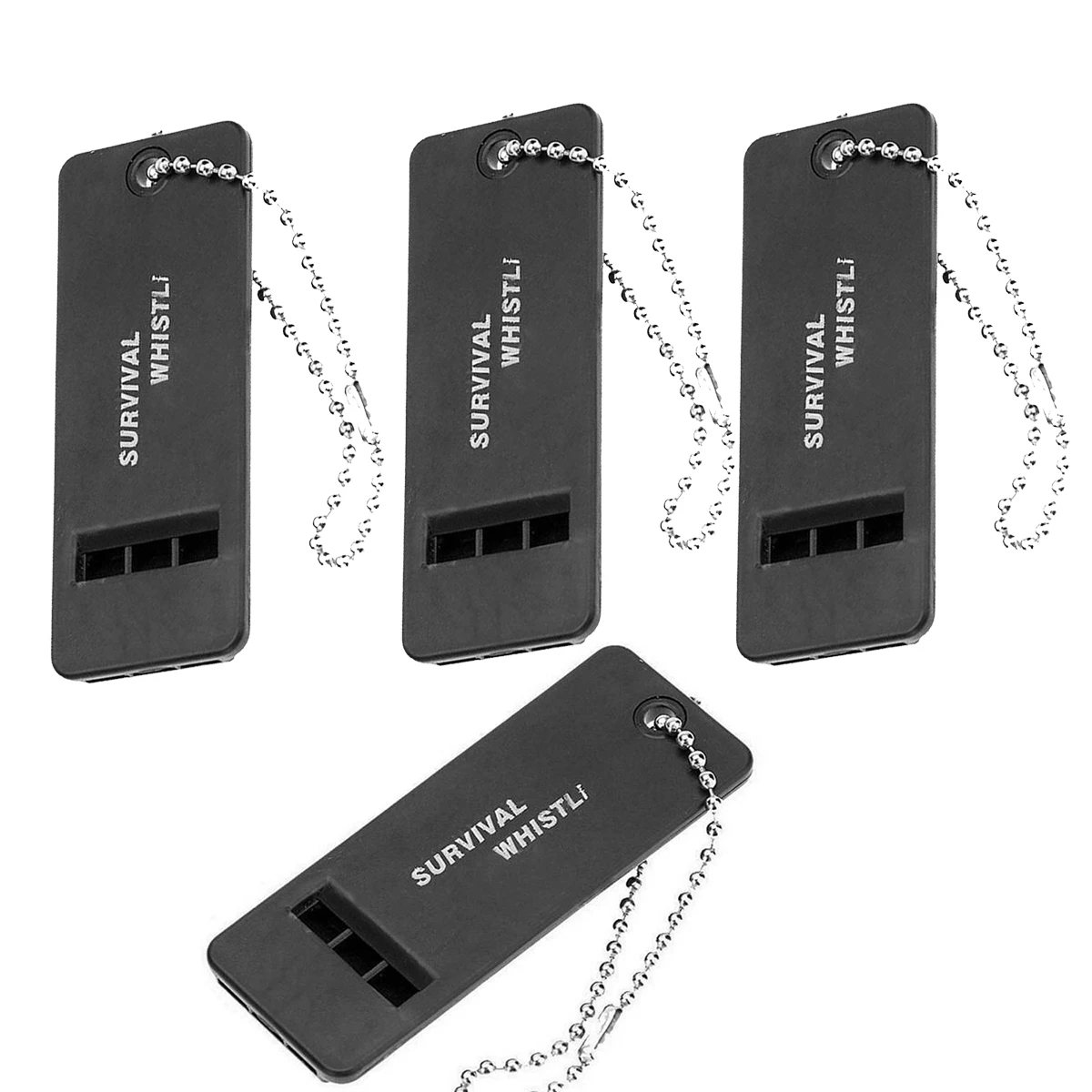 2/4PCS Survival Whistles Plastic Super Loud Emergency Whistle with Keychain for Camping Hiking Fishing Outdoor Sports Travel