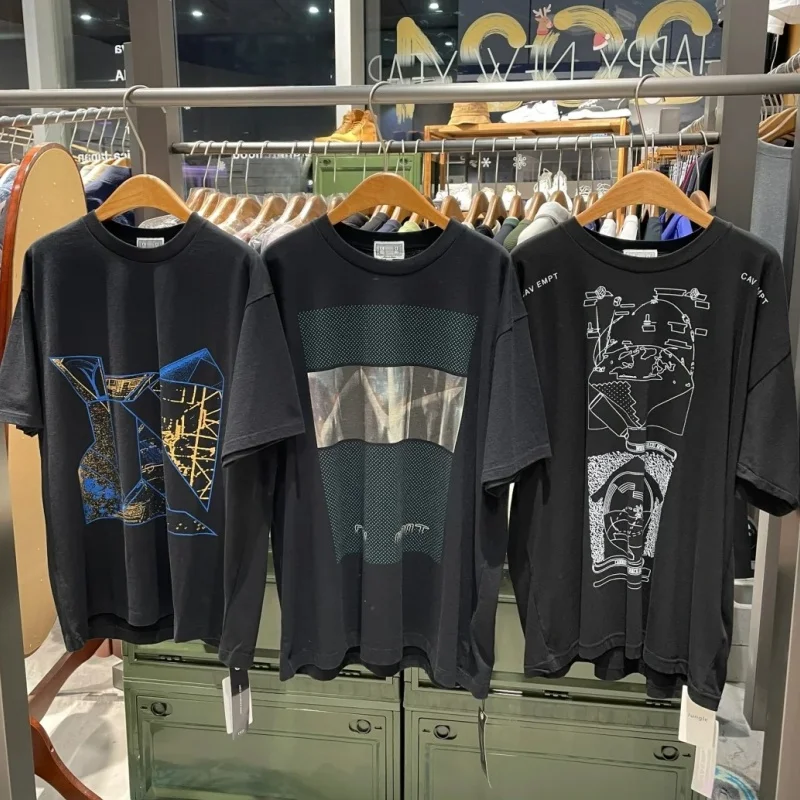 

Fashion Simple Style Round Neck Cavempt T Shirt Pattern Printed Men Women Casual Oversized C.E Short-sleeved Tee