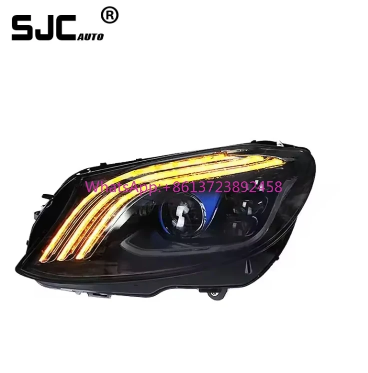 

Auto Parts Front Light for Benz W205 LED Headlight 2015-2021 Headlight Streamer Steering Lamp Full LED Front Lights Assembly