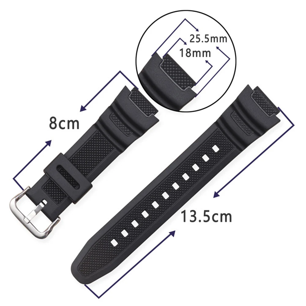 Rubber Strap For CASIO G-shock AE-1500 AE-1000W AQ-S810W W-735H Resin Silicone Watch Bracelet Durable Watchband Accessories