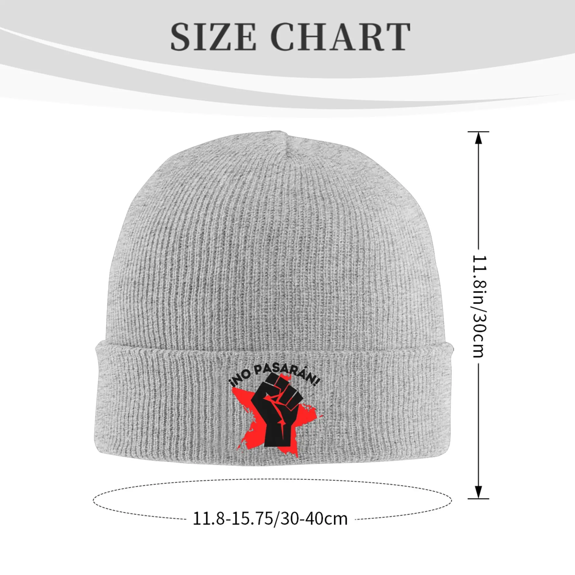 No Pasaranyou shouldnt happen Knit Hat Beanies Autumn Winter Hat Warm Acrylic  Hip-hop  Cap Men Women Gift,