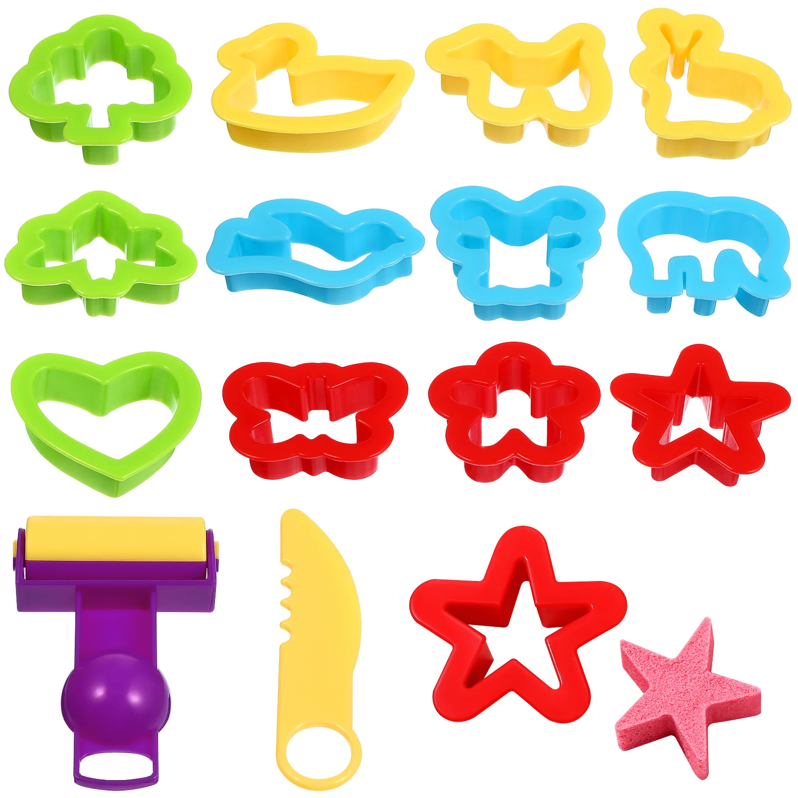 점토 모델링 도구 세트 다양한 색상 35-6Cm 커터 및 롤러 어린이 DIY 공예 나비 모양 어린이용