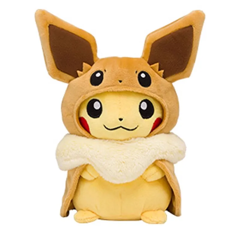 Original Pokemon FAN OF PIKACHU&EIEVUI Plush Dolls High Quality Toys Anime Soft Stuffed Toy Gifts For Children