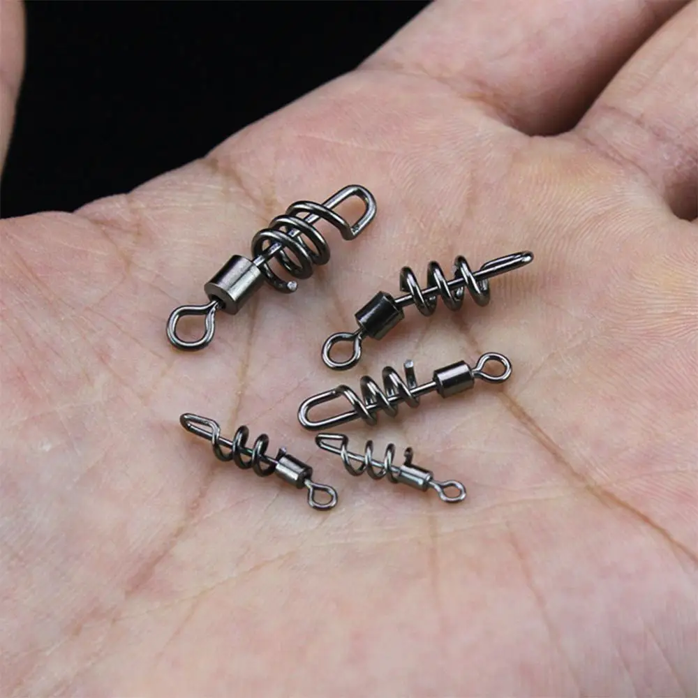 Hook Stainless Steel Swivel Fishing Snap 20Pcs 8 Shape Hooks Connector Fish Tackle