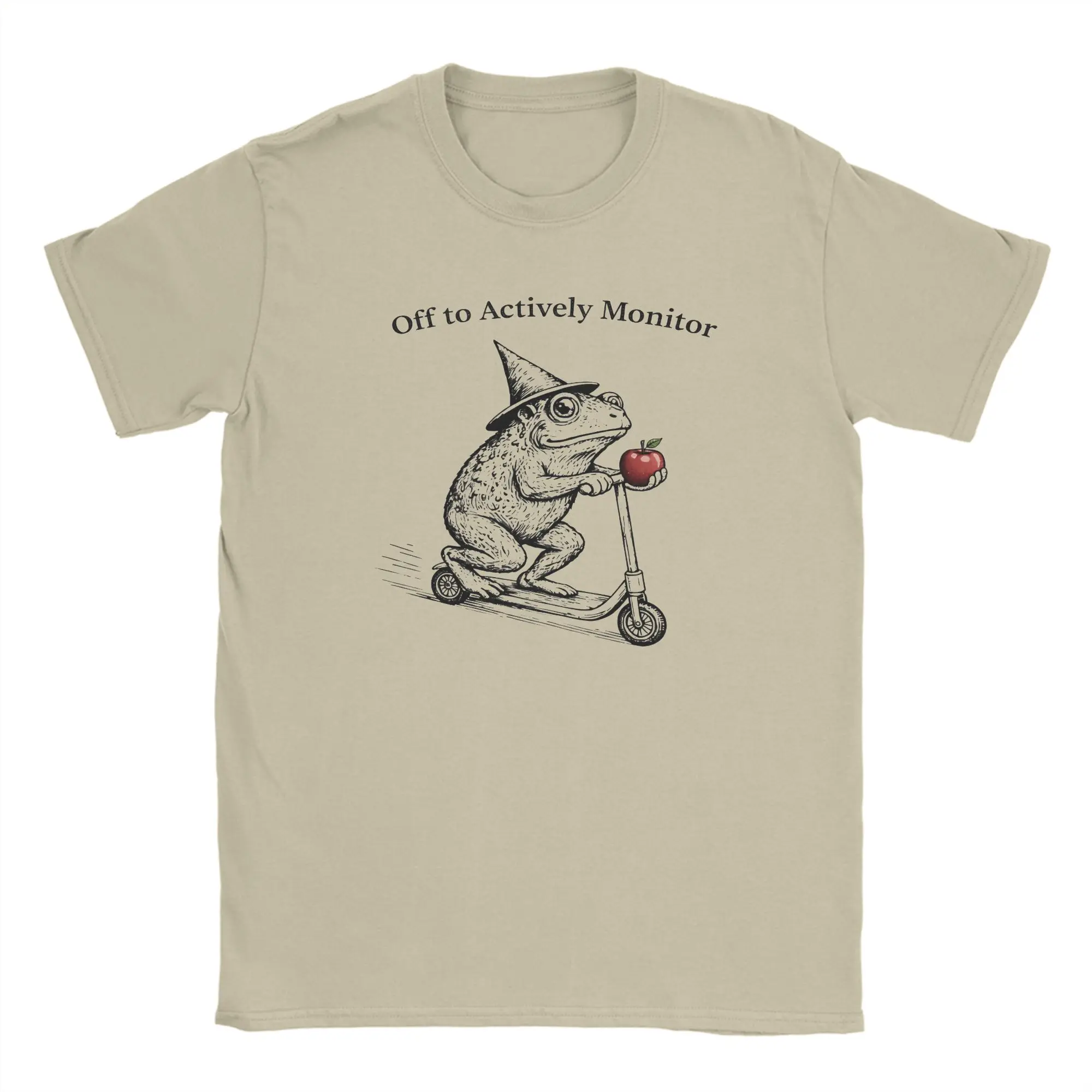 Men Off to Actively Monitor T Shirts frog 100 Cotton Clothes Summer Classic Short Sleeve T Shirt O-Neck Hippie Loose Tshirt,