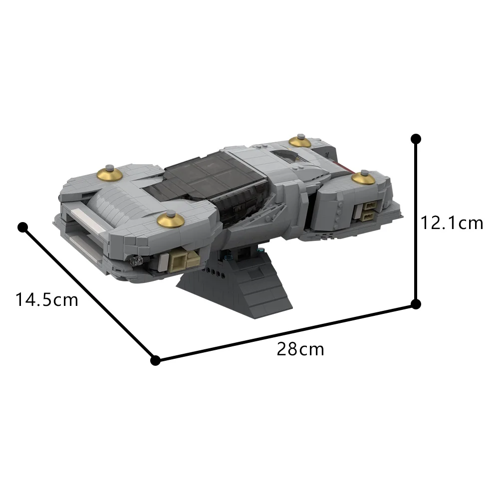 Gobricks moc filme totals recall hover carro blocos de construção modelo futuro alta tecnologia inteligente hover carro tijolos brinquedos presentes