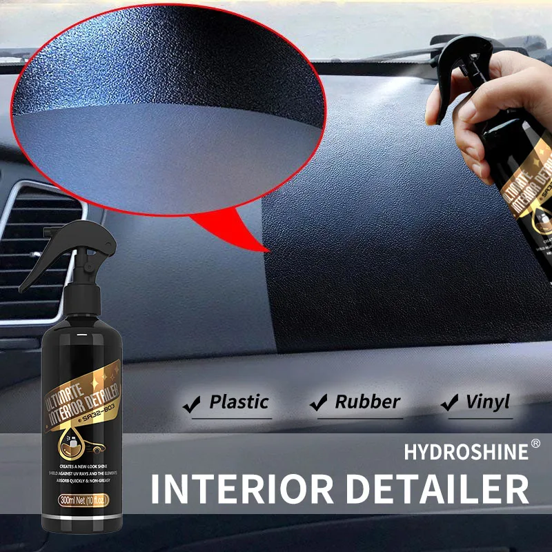 Interior Detailer Plastic Trim Restorer Back To Black For Car Plastic Rubber Vinyl Gloss Auto Coating Detailing Renovator