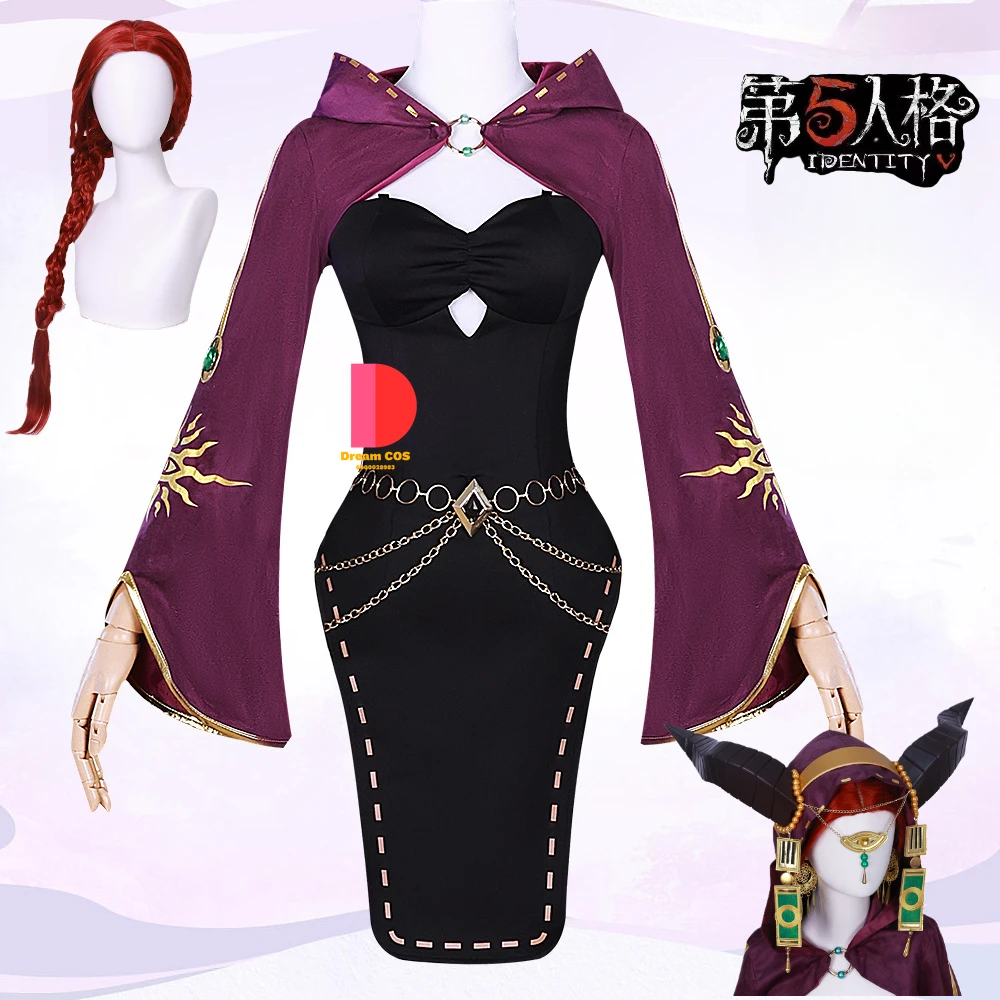 Fiona Gilman Cosplay Costume Game Ldentity V Hot Sale Priestess Cosplay Dress Wig Full Set Party Suit Halloween Budget-Friendly