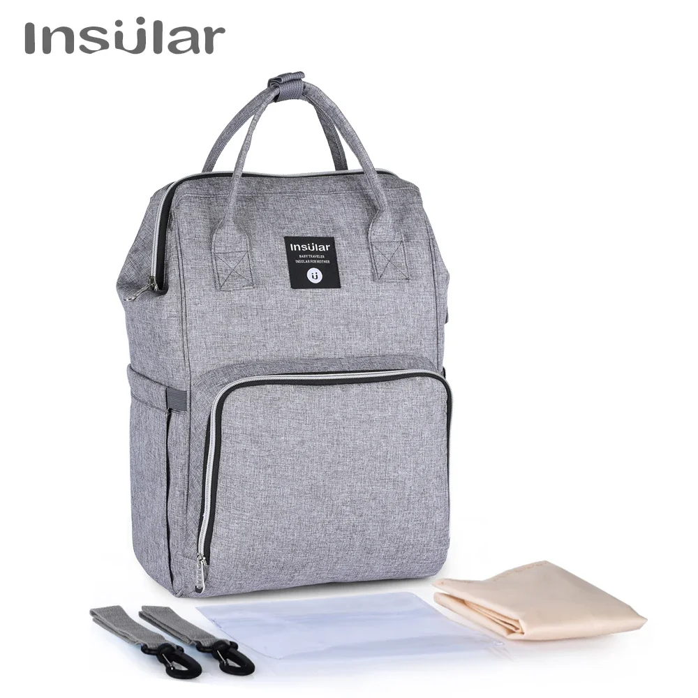 Insular Baby Diaper Backpack Large Capacity Mommy Maternity Stroller Nappy Bag for Nursing and Changing