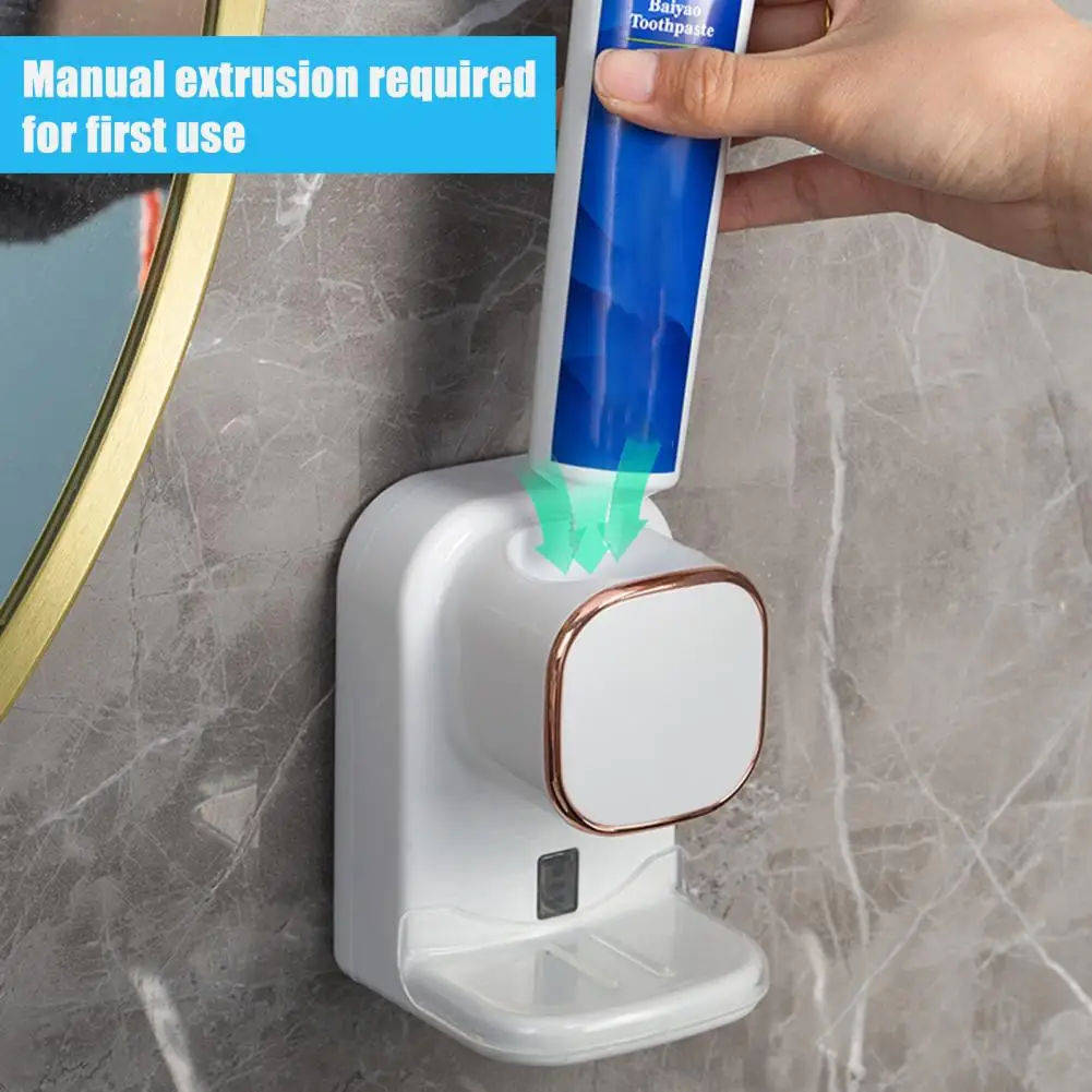 Electric Toothpaste Dispenser Automatic Sensor USB Charging Quick Dispense Wall Mounted Tooth Paste Squeezer Bathroom Accessory