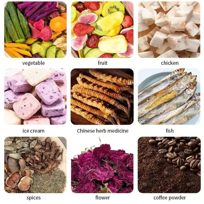 

New Customized 8 Trays 8kg 10kg Commercial Vacuum Freeze Dryer For Industrial Fruit Food