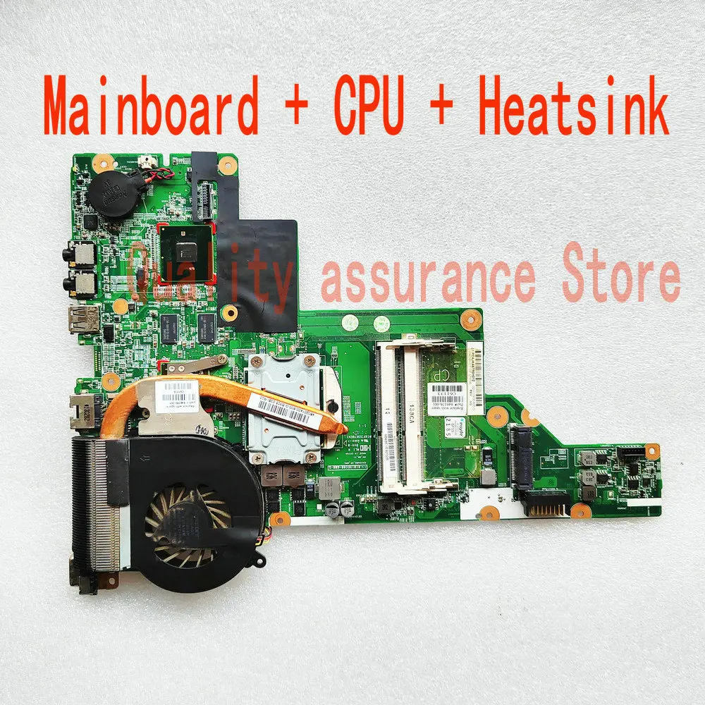 

646176-001 For HP 430 630 631 CQ43 CQ57 Laptop Motherboard + CPU+Heatsink Of 646981-001 646982-001 657323-001 657324-001