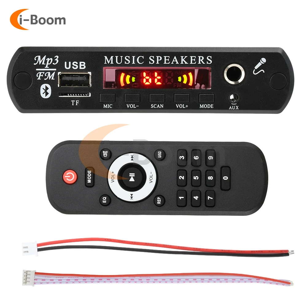 DC 12V Multifunctionele Bluetooth 5.1 Audio Decoder Board MP3 Audio Speler Module met Microfoon Interface Karaoke Control Board