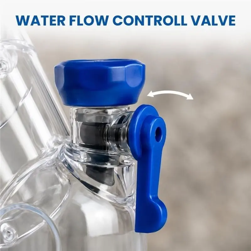 RV For Waste Holding Clear 45° Sewer Hose Adapter, Black Tank Rinser Kit With Gate Valve And Backflow Preventer